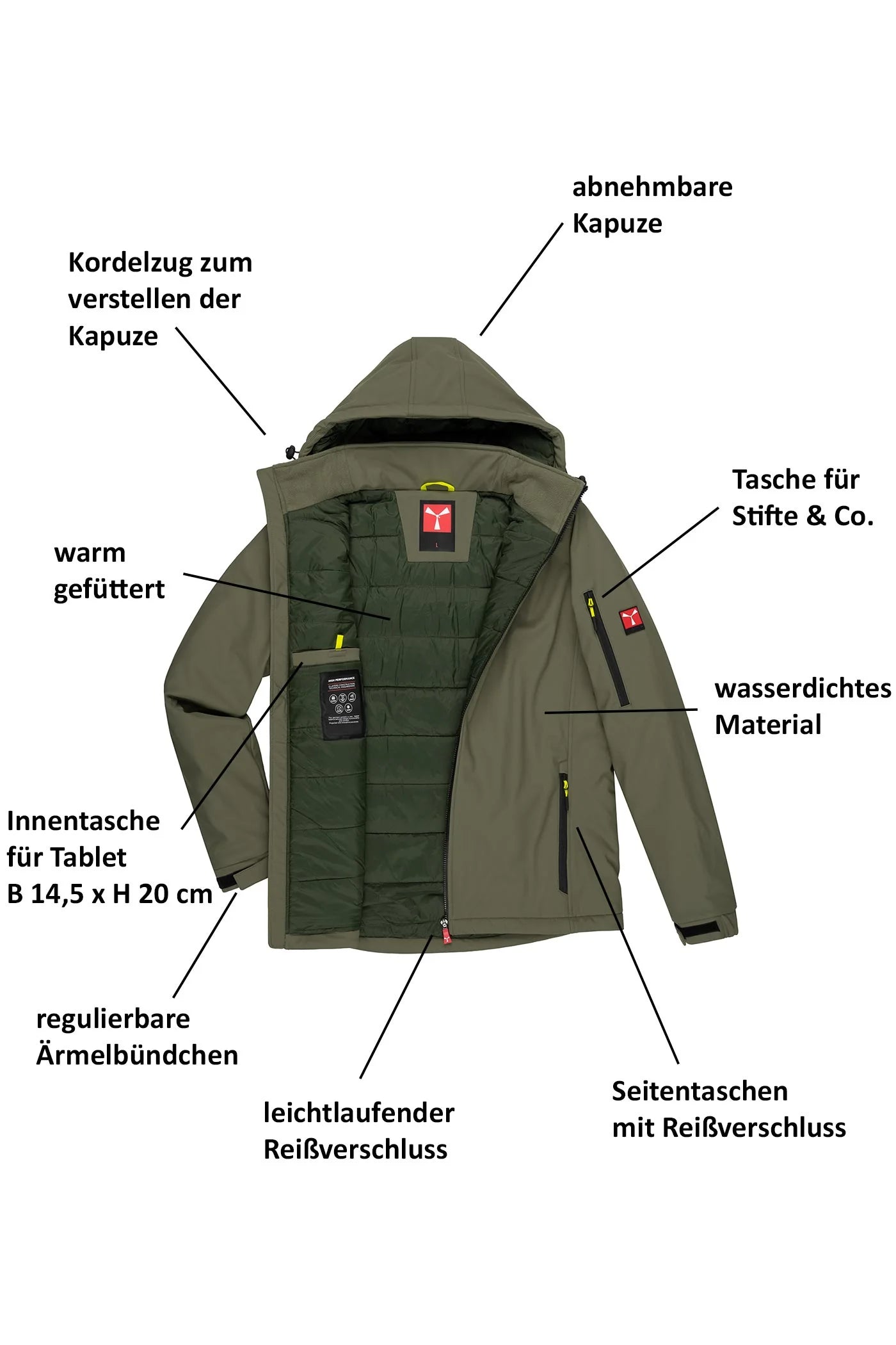 Softshell Jacke mit Kapuze
